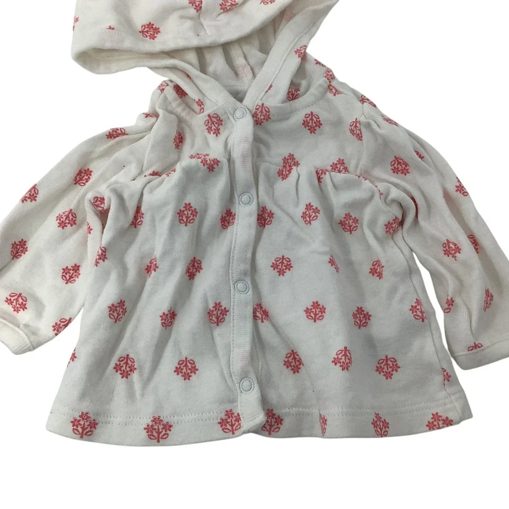 Carter's Newborn Baby Girl‎ Outfit 3 Piece Hoodie Pants Set Pink White